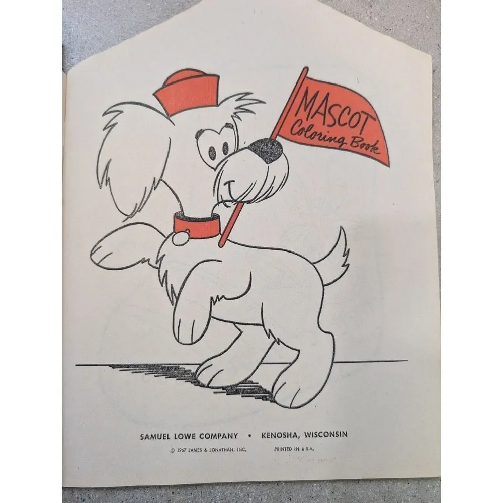 Lot of 5 Vintage 1960s 1970s Coloring Books Samuel Lowe Whitman-Mostly Unused